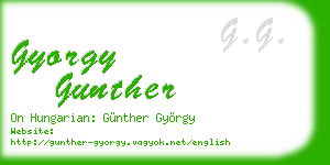 gyorgy gunther business card