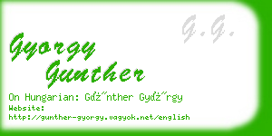 gyorgy gunther business card